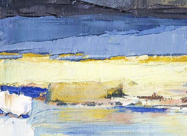 Part of oil painting with brush strokes, unfocused